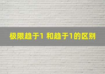 极限趋于1 和趋于1的区别